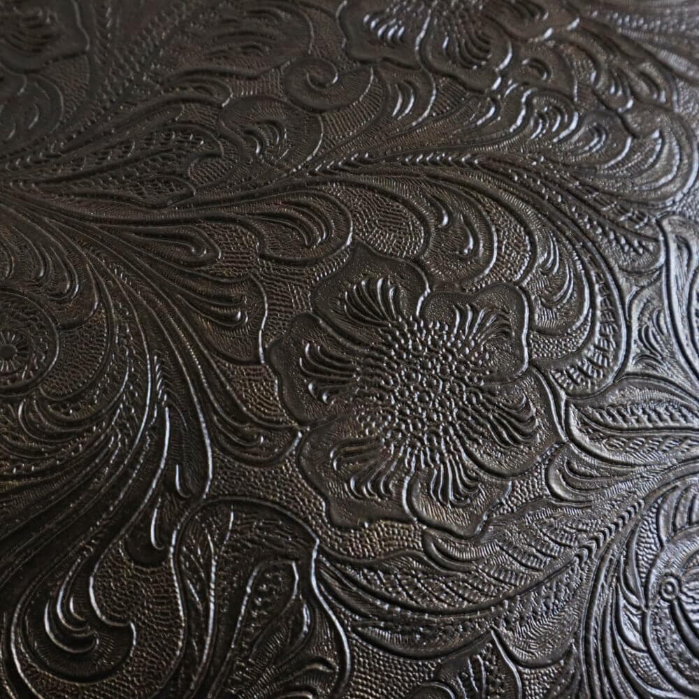 ★アンティーク調 スツール 椅子 花柄 アイアン レザー 丸椅子 アイアン