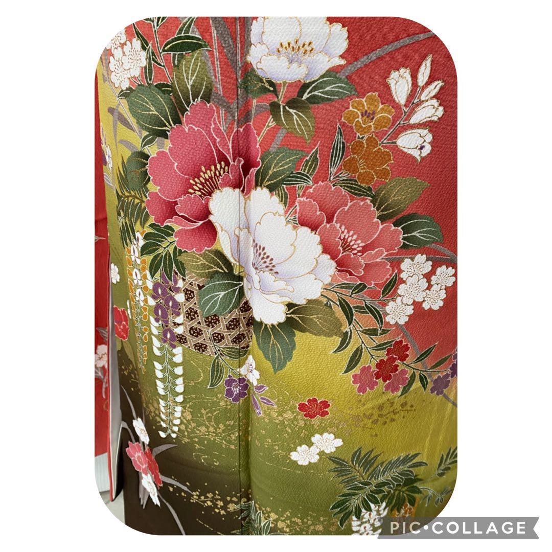 candy トールサイズの可愛いお振袖　金彩　ピンク