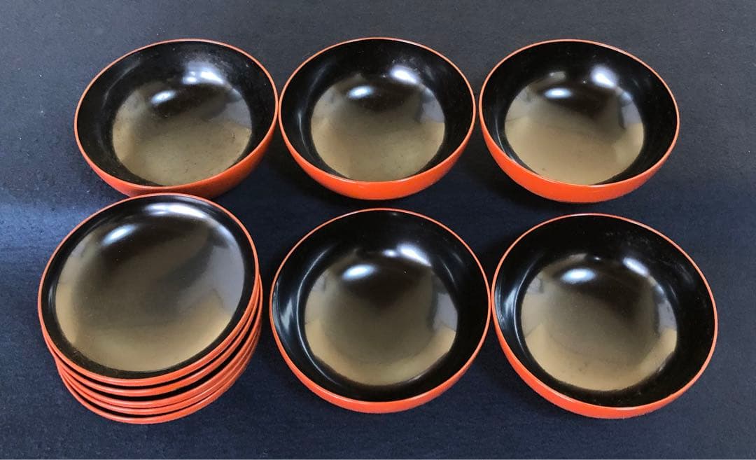 《R》輪島塗 古代朱塗 法想華蒔絵 煮物椀5客 木製漆器 木箱 251218か1