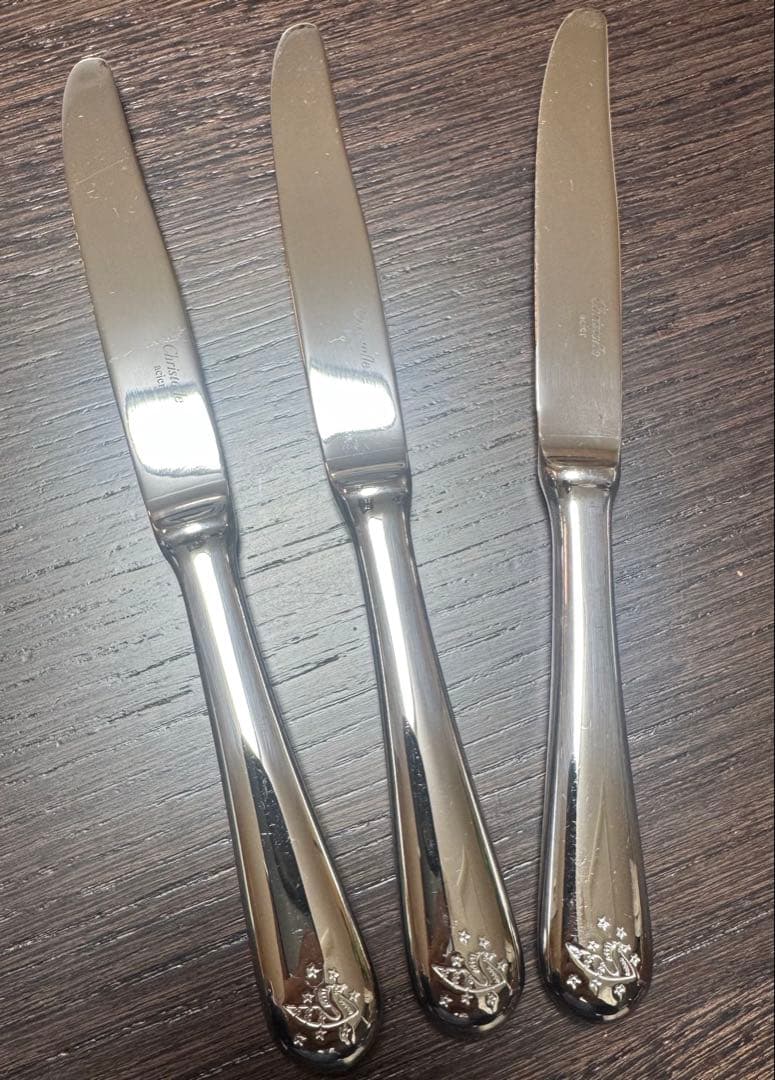 Christofle クリストフル　フィデリオ デザートナイフ　3本セット　②