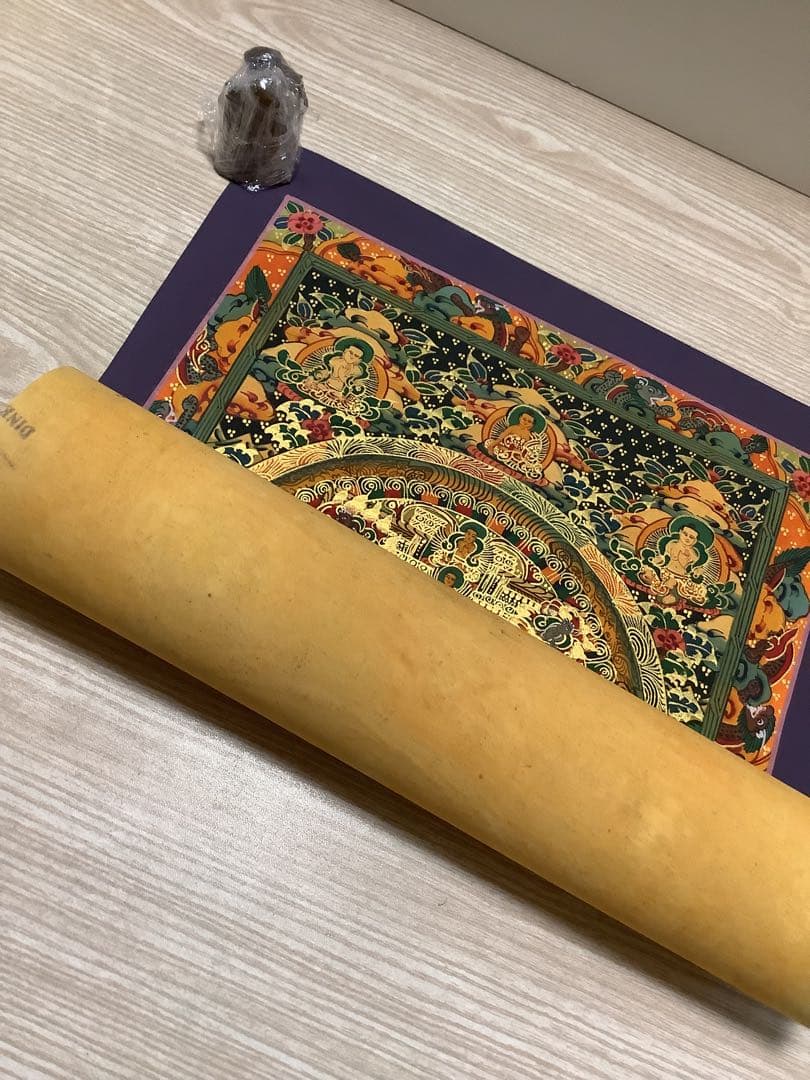 《 チベット密教　新品　1点物 》 手描き　曼荼羅　仏陀　釈迦　仏画　仏教　d2