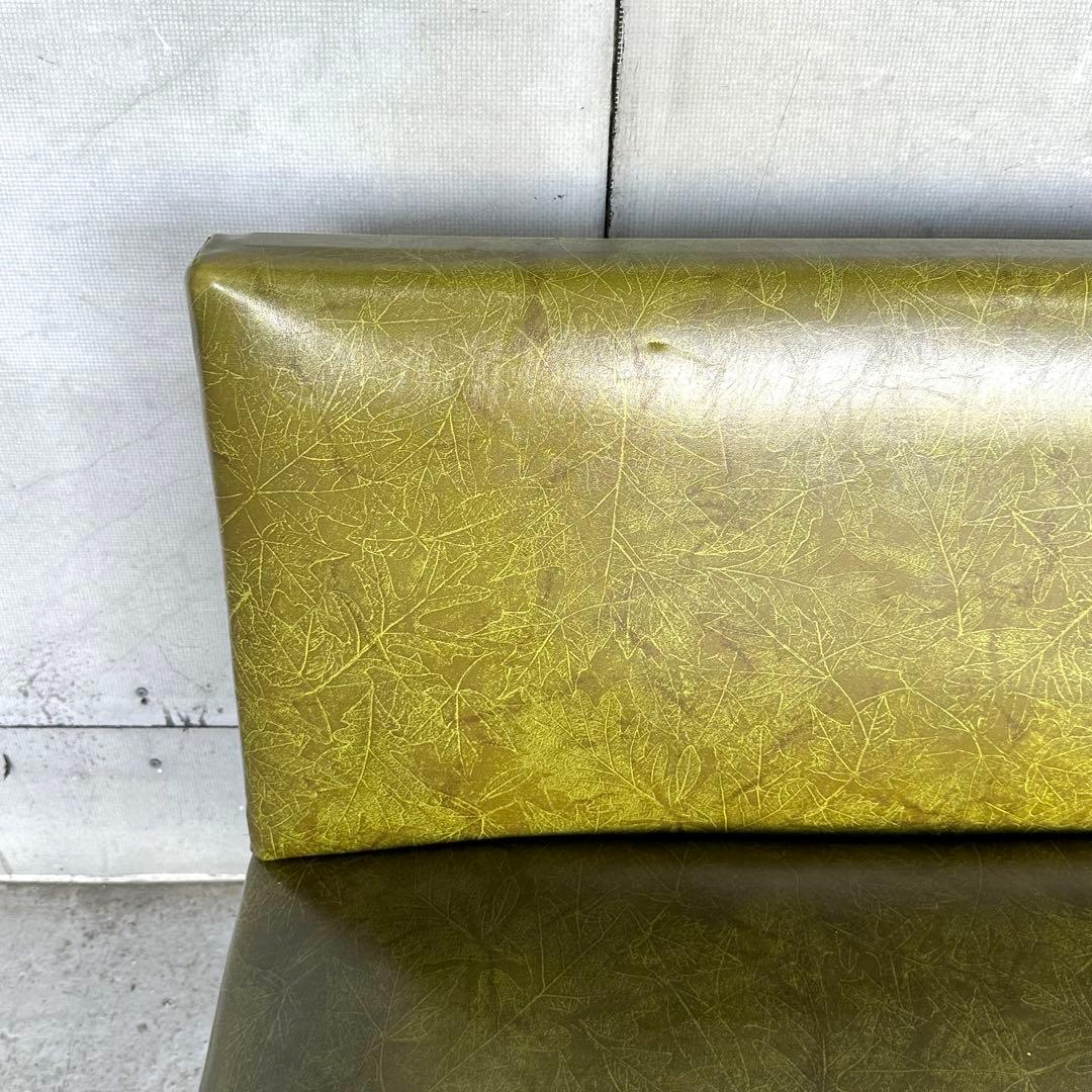 ✦1960-1970✦ 昭和レトロ 木製脚 ミッドセンチュリー ２人掛けソファー