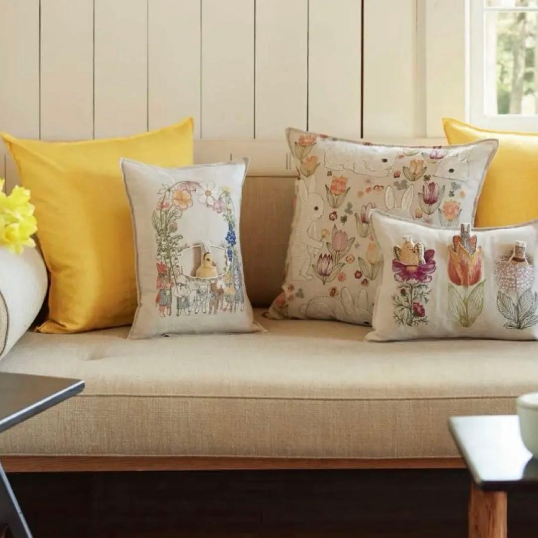 Coral & Tusk クッションカバー ウサギ 花 春 コーラルアンドタスク