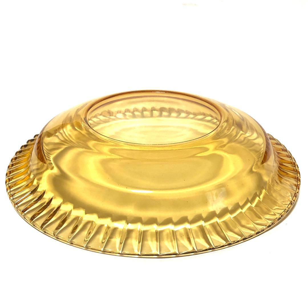 ■ガラス製　中皿　10枚■琥珀色・レトロ・和食・洋食・スイーツ・果物・野菜・肉