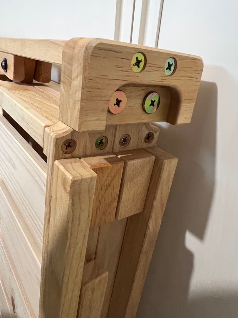 折りたたみ式木製スノコベッド