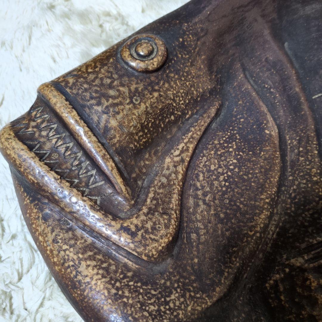 備前焼　魚型　大皿　飾皿