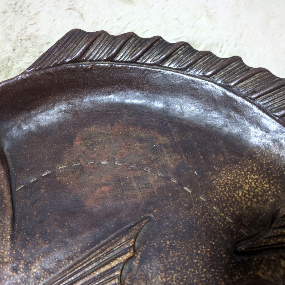 備前焼　魚型　大皿　飾皿