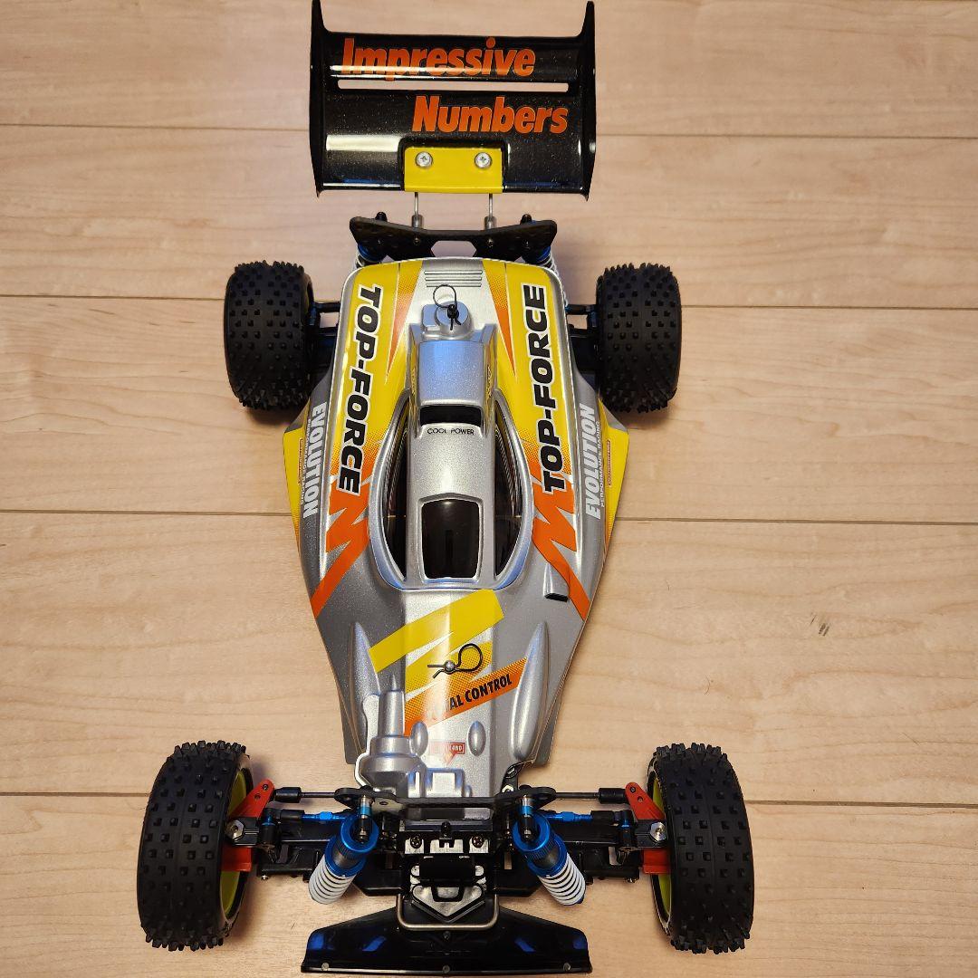 【美品】タミヤ トップフォース メカ＆OPパーツ多数付 EVO仕様 プロポセット