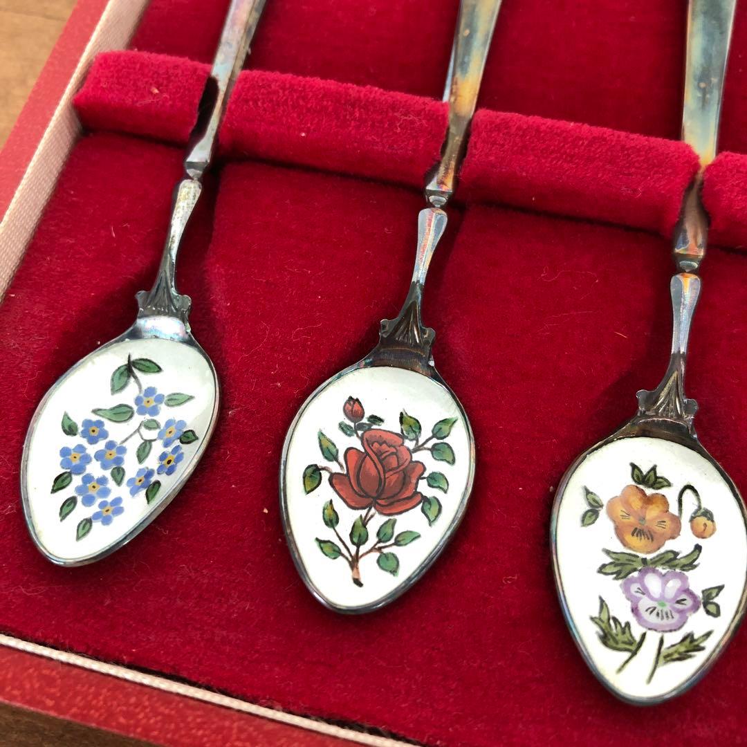 ビンテージ　純銀製　S.J.Rose & Son デミタススプーン　アンティーク