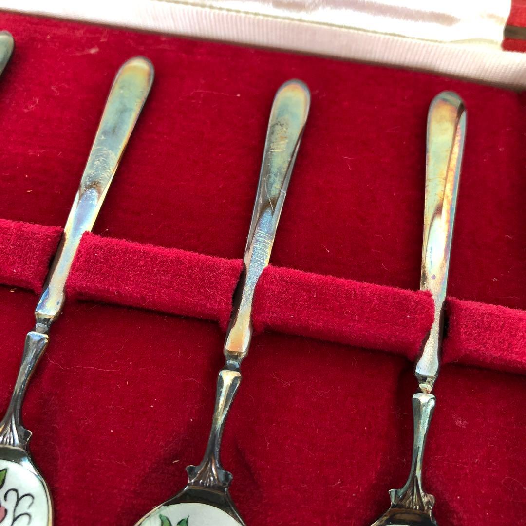 ビンテージ　純銀製　S.J.Rose & Son デミタススプーン　アンティーク