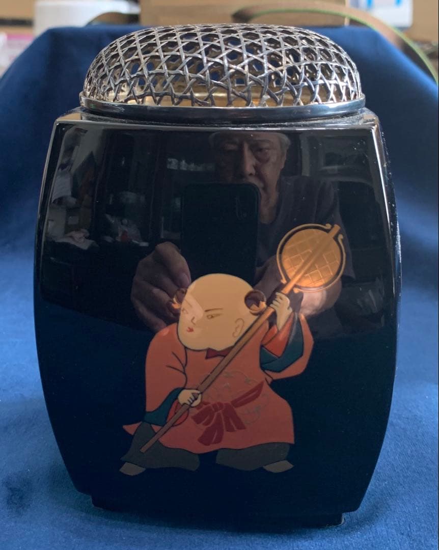 輪島塗り唐子蒔絵　高炉