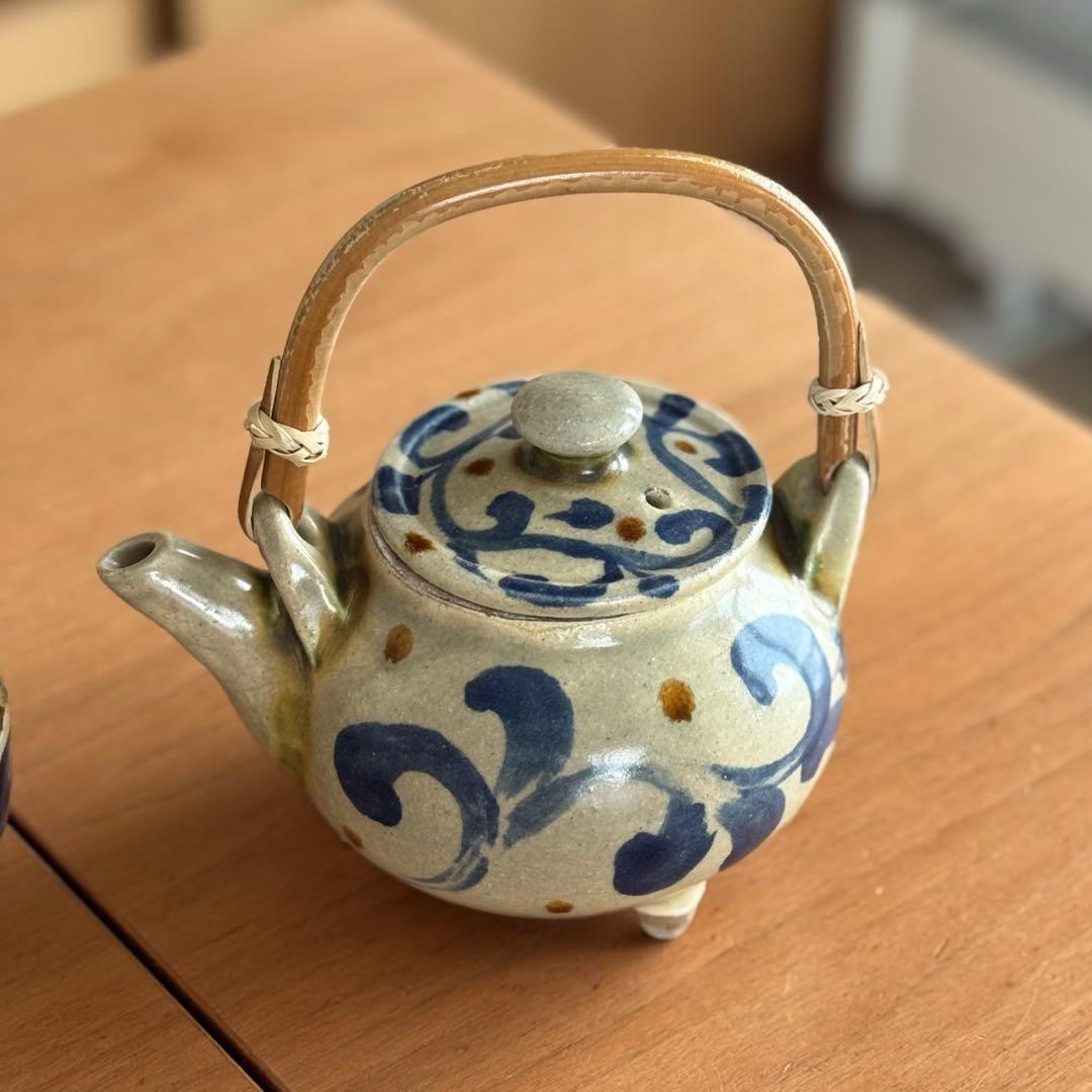 [1/9〆切]北窯 松田共司 沖縄民藝　やちむん　急須　カップセット