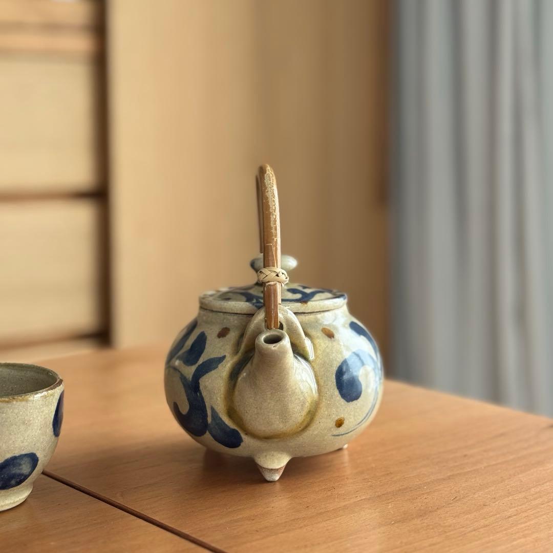 [1/9〆切]北窯 松田共司 沖縄民藝　やちむん　急須　カップセット