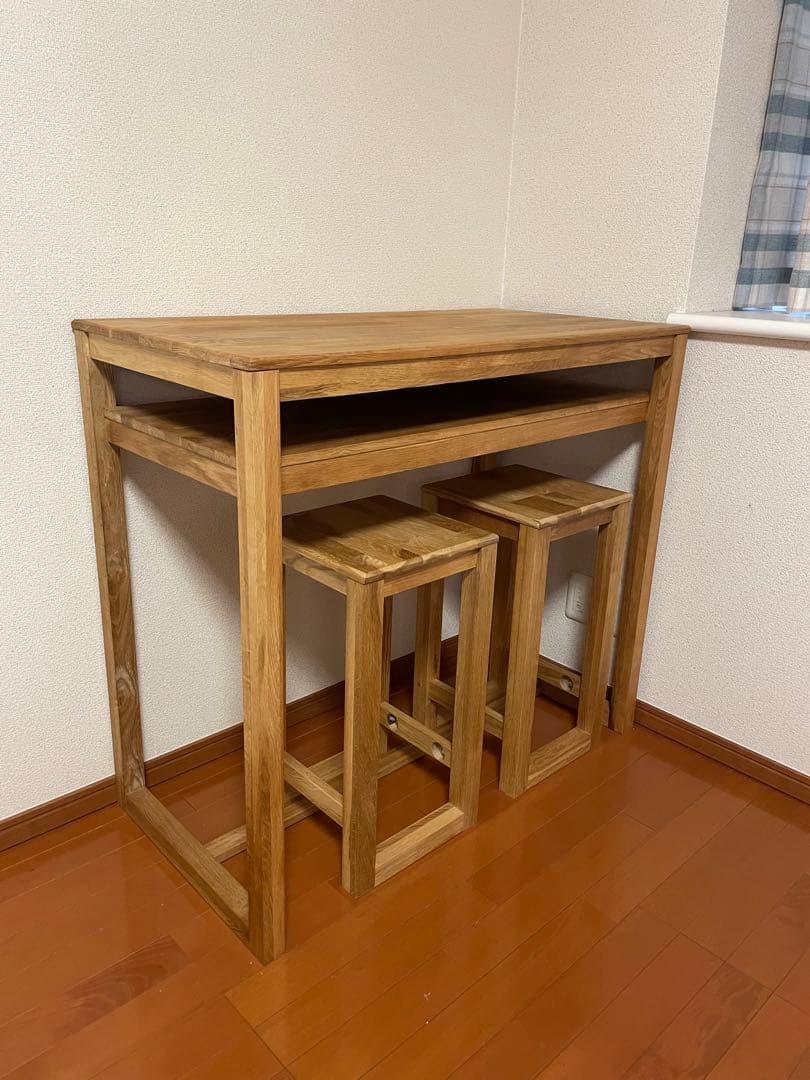 オークカウンターテーブル