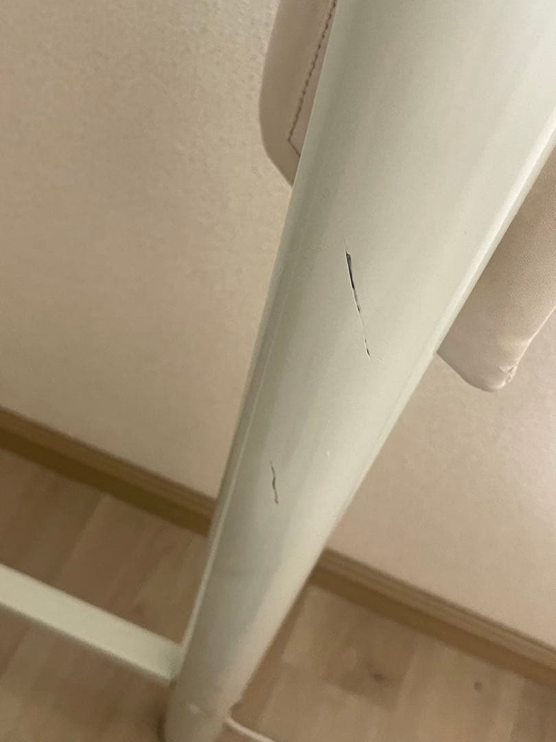 ホワイト スチール製 ロフトベッド シングル