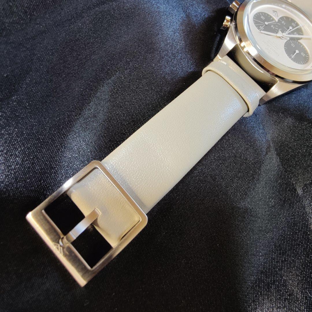 KNUT GADD/クヌートガッド　クロノグラフ 　クォーツ　メンズグレーレザー