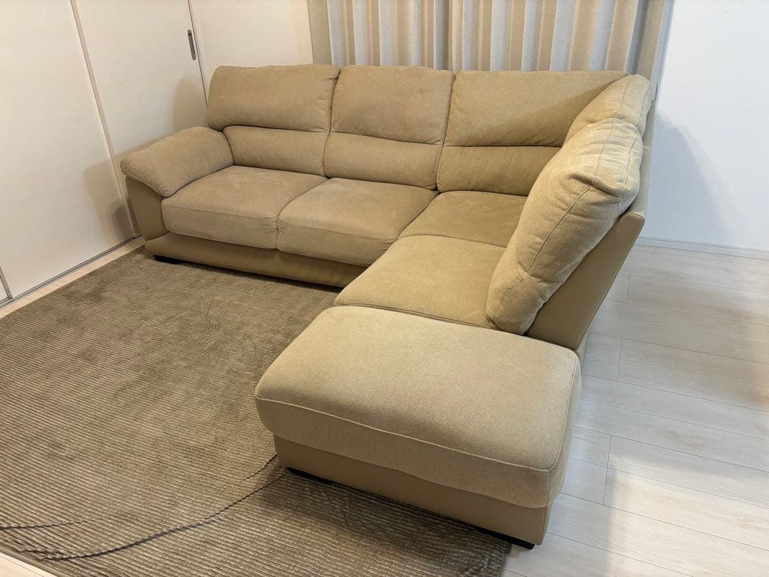 コーナー ソファ 4~5人掛け ベージュ ニトリ