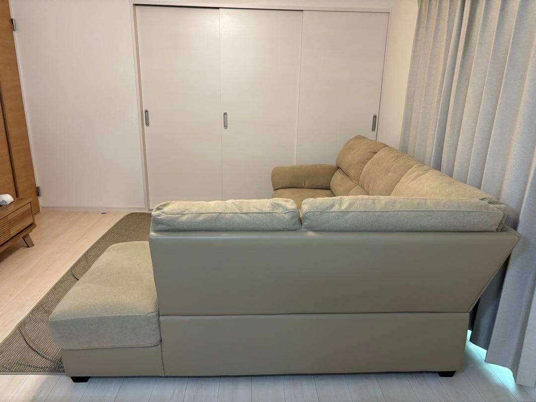 コーナー ソファ 4~5人掛け ベージュ ニトリ