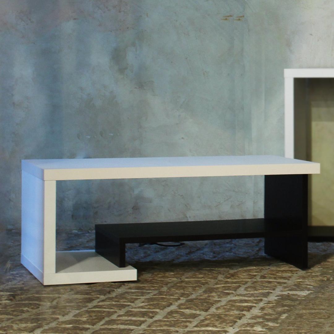 モダンツートンカラー ローテーブル - 80x50cm