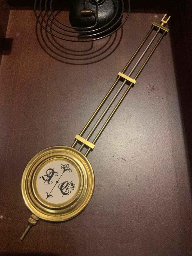 中古Aichi Tokei spanish vela振り子時計 ゼンマイ式柱時計