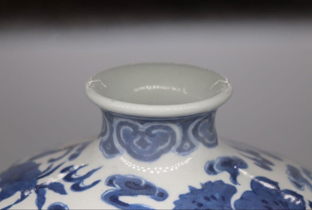 中国 染付 乾隆年製 龍紋大瓶 高さ約45.5cm 送料込み250723 - メルカリ