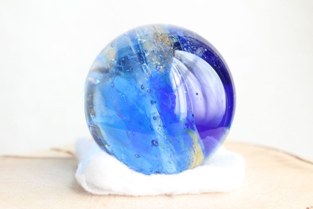 シエラネバダ産アンダラクリスタル　スフィア　マルチカラー（ブルー・イエロー）