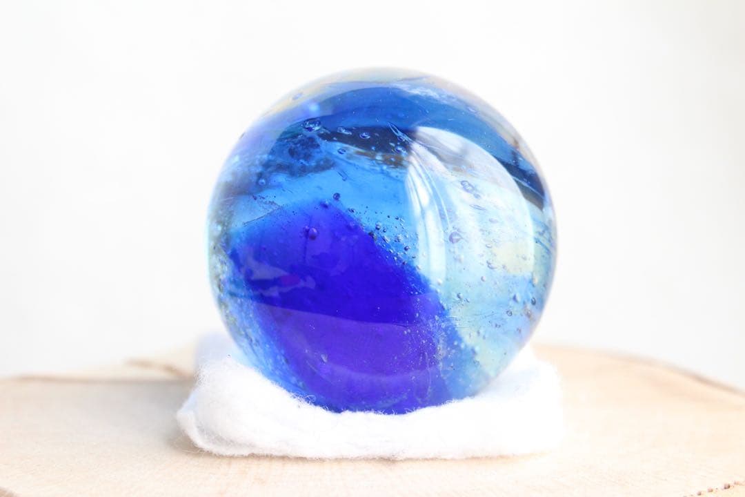 シエラネバダ産アンダラクリスタル　スフィア　マルチカラー（ブルー・イエロー）