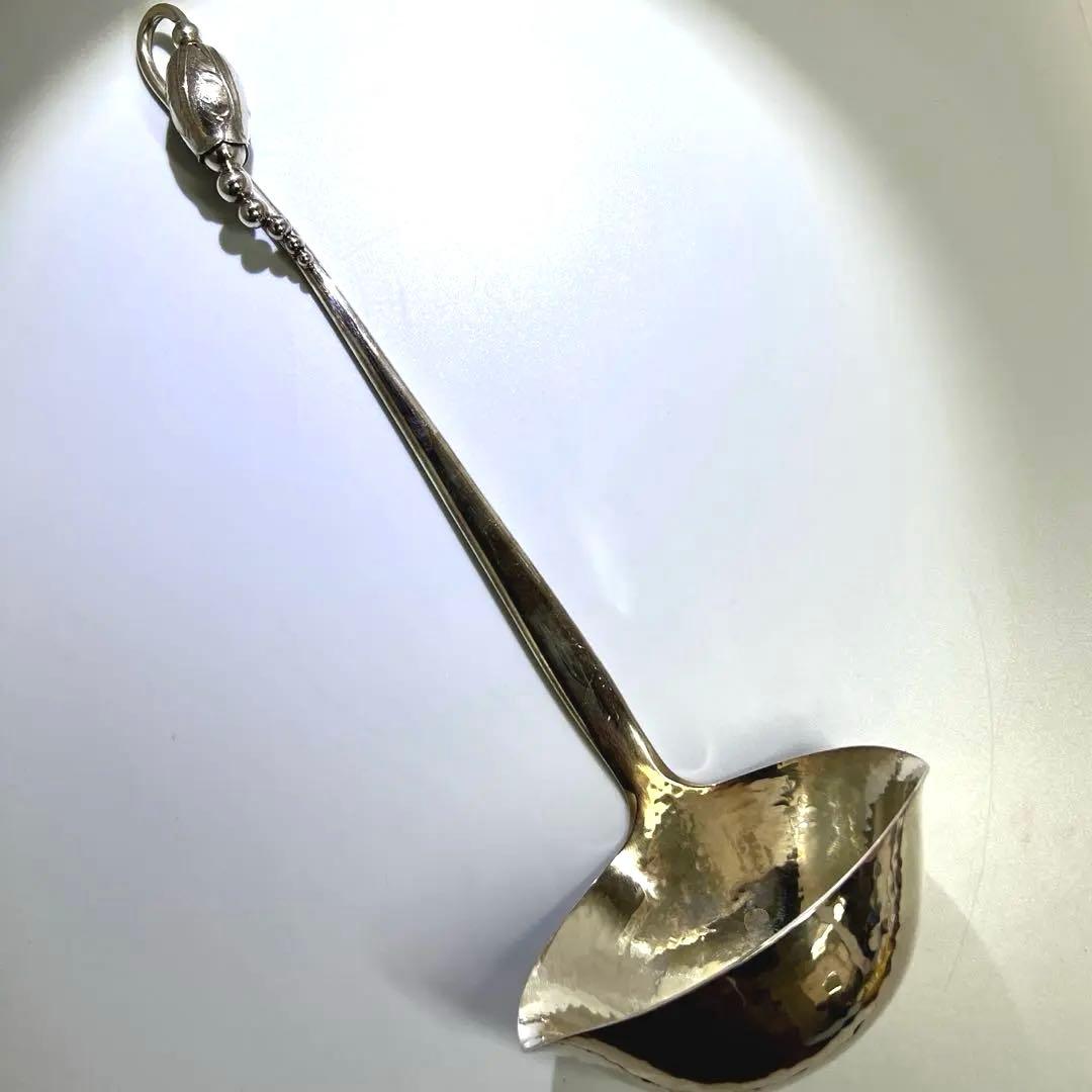 ジョージジェンセン激レアブロッサムsterling925 特大グレービーレードル