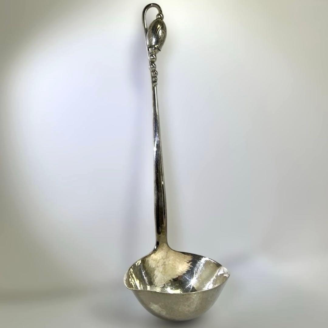 ジョージジェンセン激レアブロッサムsterling925 特大グレービーレードル