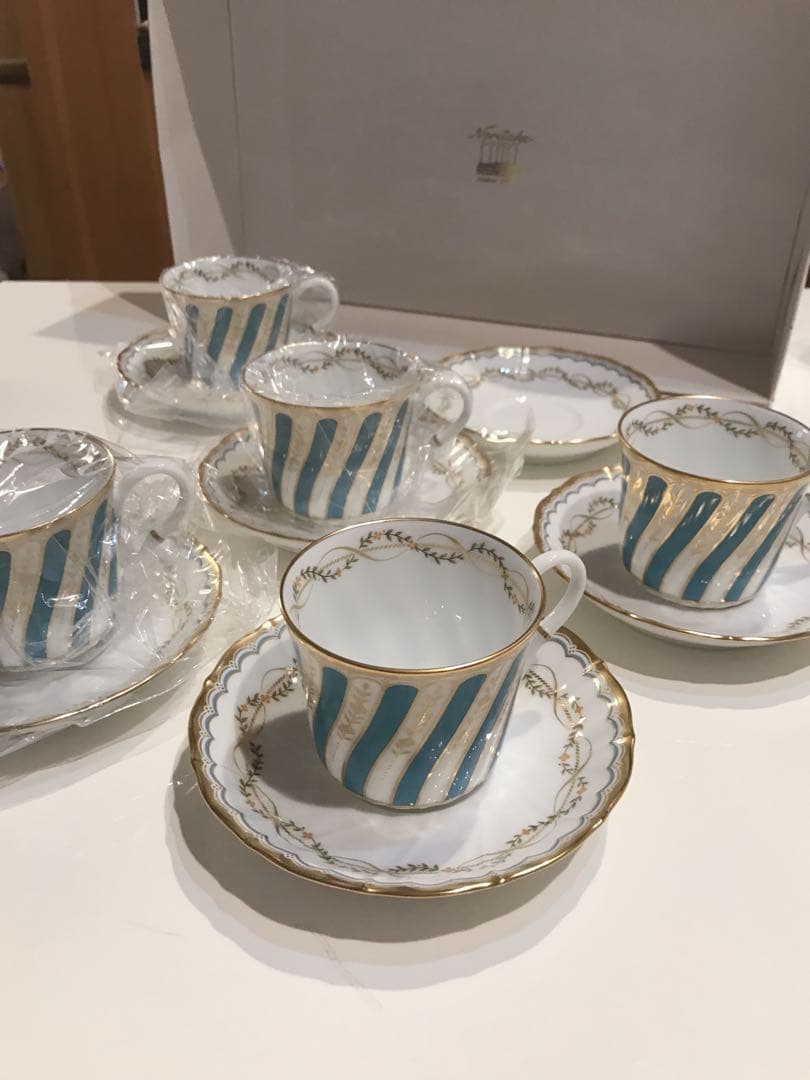 希少【未使用】Noritake ダイヤモンドコレクション カップ＆ソーサー5客