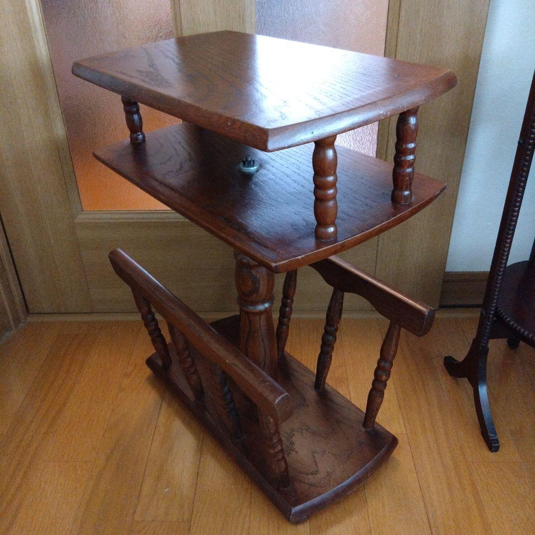 ヨーロッパ　ビンテージ　サイドテーブル　マガジンラック