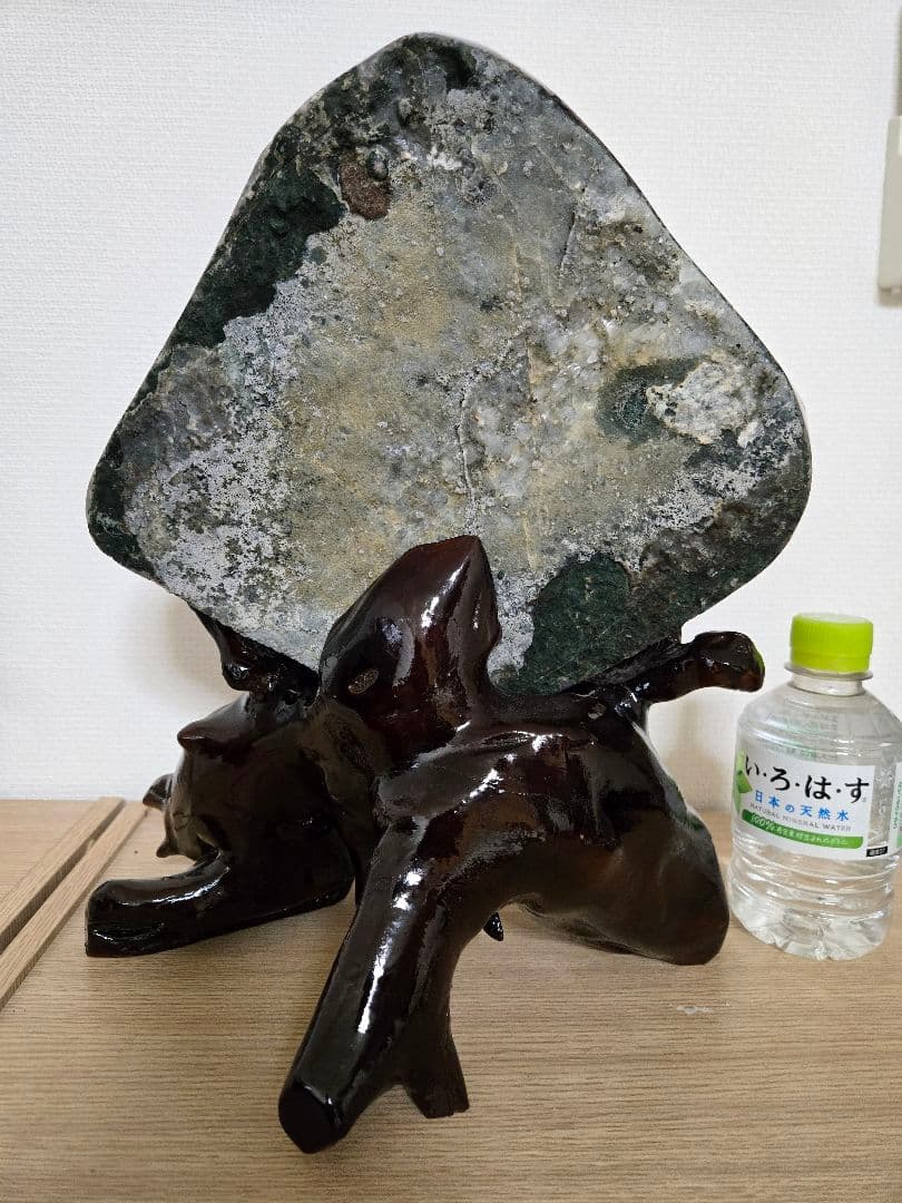 値下中_天然アメジストクラスタ[水晶サイズ] 横約26cm × 縦約20cm台座