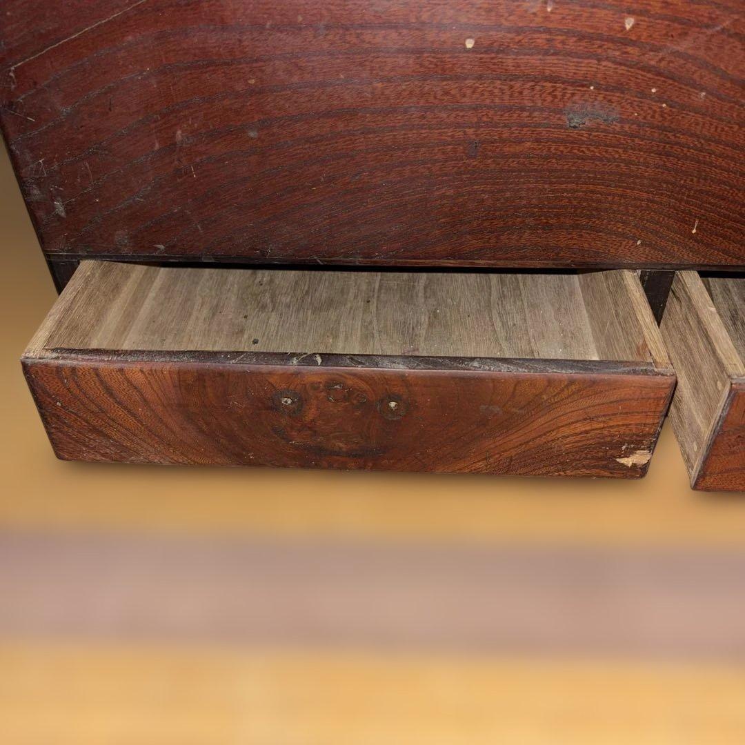 長火鉢　関東火鉢引き出し付き、龍文堂造り五徳セット