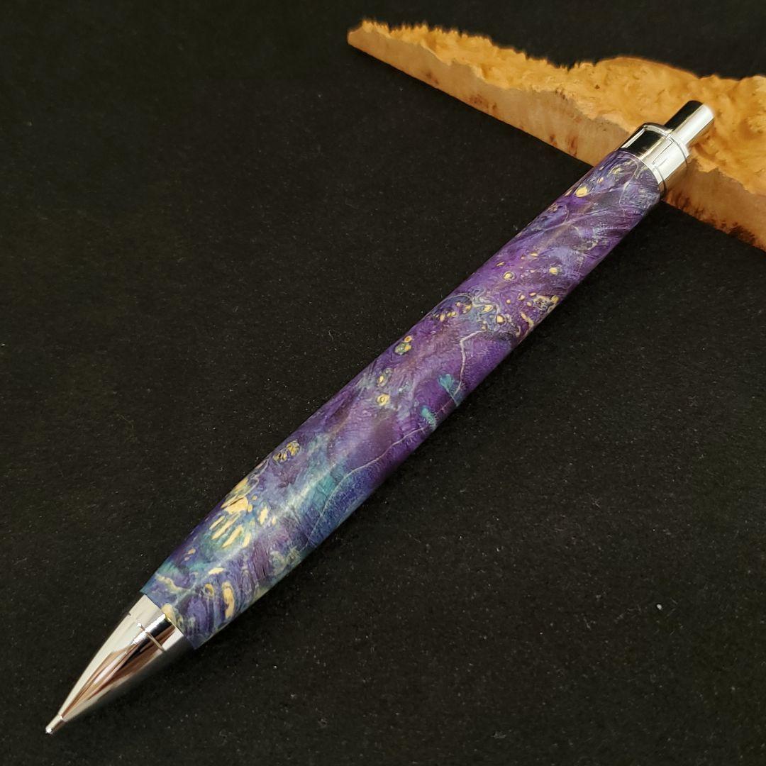 No.31ハンドメイド木軸シャーペンスタビライズドウッド