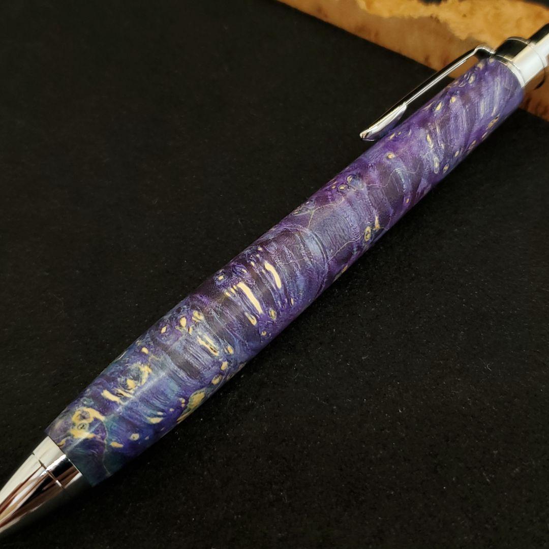 No.31ハンドメイド木軸シャーペンスタビライズドウッド