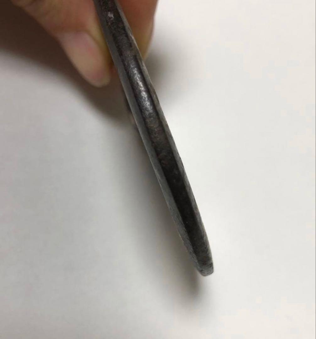 鍔 鉄地 象嵌 鐔　鉄地つば 翁図 刀装具 古美術 時代物 X26B