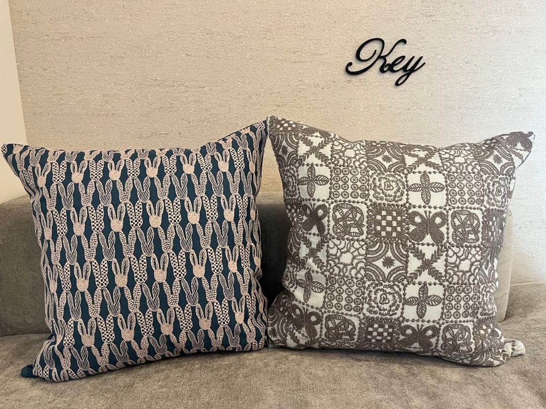 ミナペルホネン　ハンドメイド　クッションカバー★pomppia blue