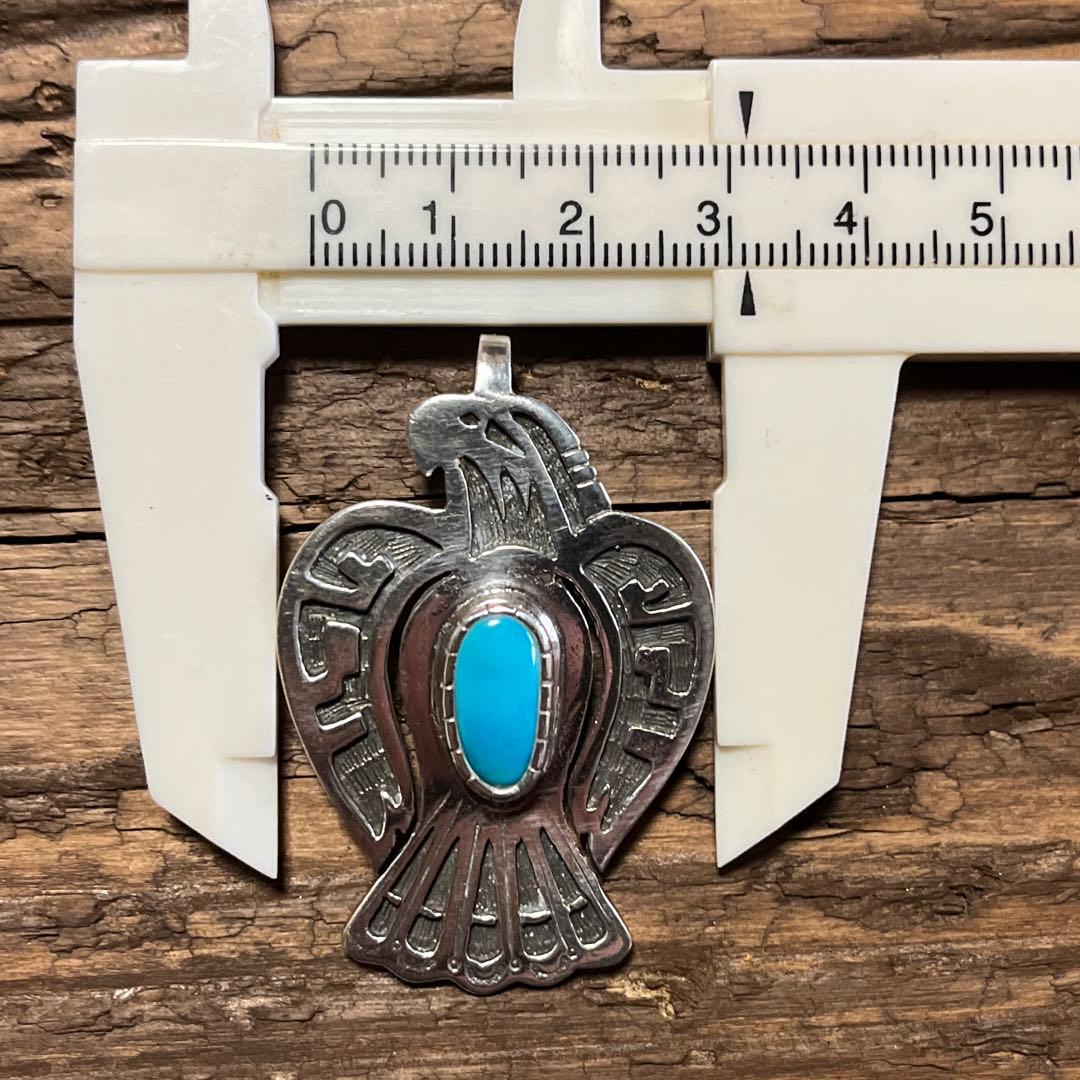 ナバホ サンダーバード ターコイズ ペンダントトップ インディアン