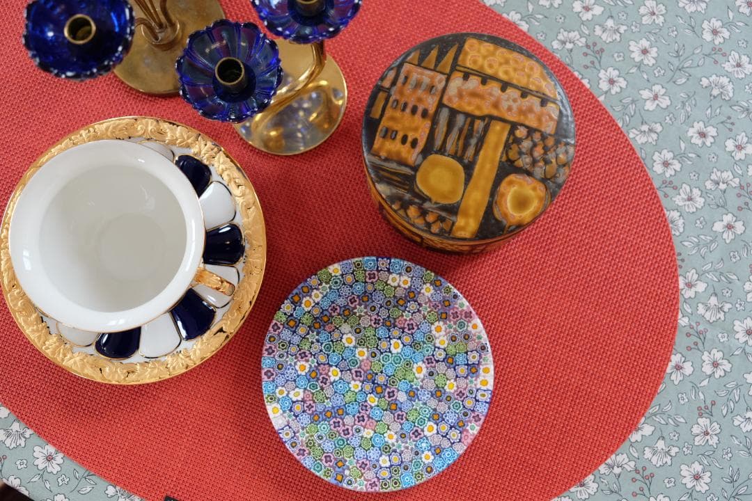 Baca バッカ /テネラ 花瓶 プレート クイストゴー　ブルーフルテッド