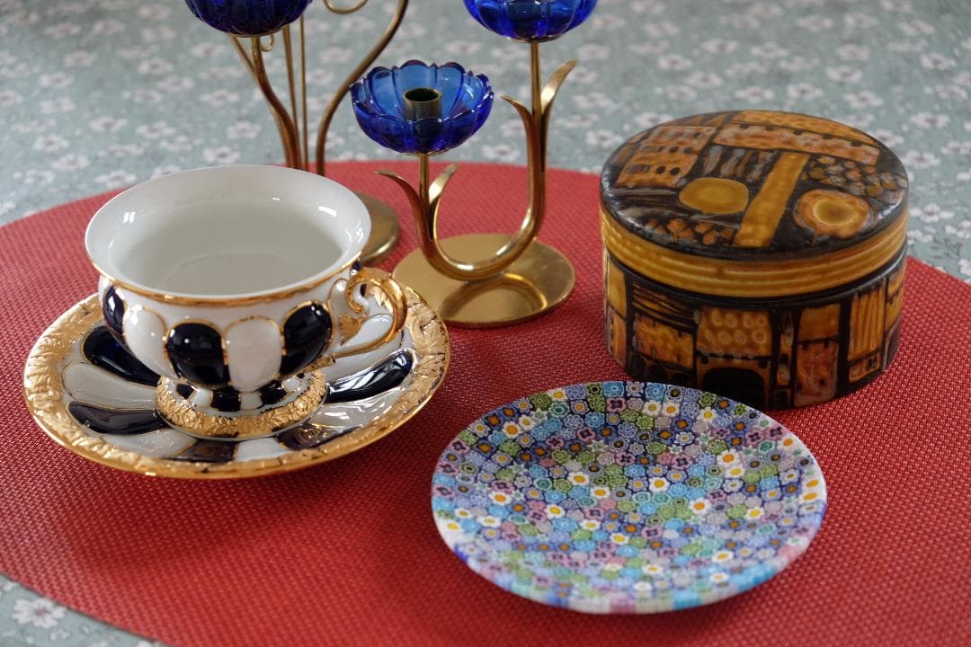 Baca バッカ /テネラ 花瓶 プレート クイストゴー　ブルーフルテッド