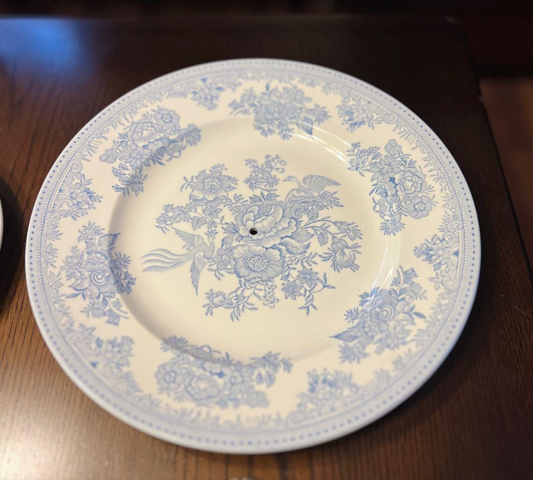 【新品】バーレイ ブルーアジアティックフェザンツ　2段　ケーキスタンド