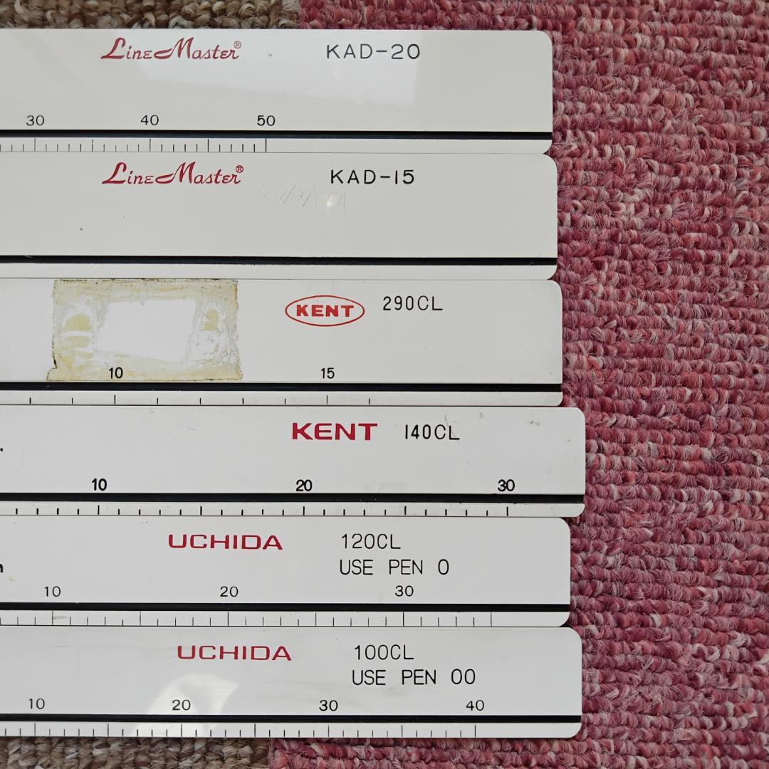 UCHIDA 製図テンプレートレタリングセット 収納ケース付き