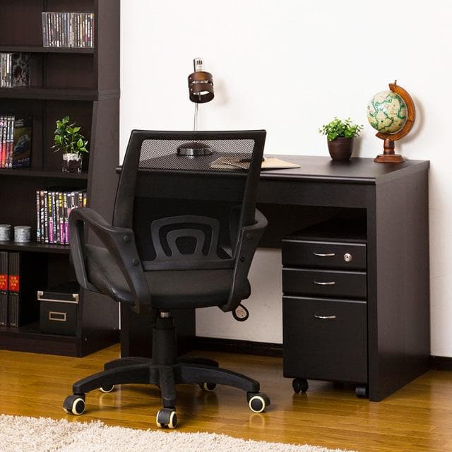 《新品・送料無料》フェイバーデスク９０鍵付（ブラウン／ナチュラル）