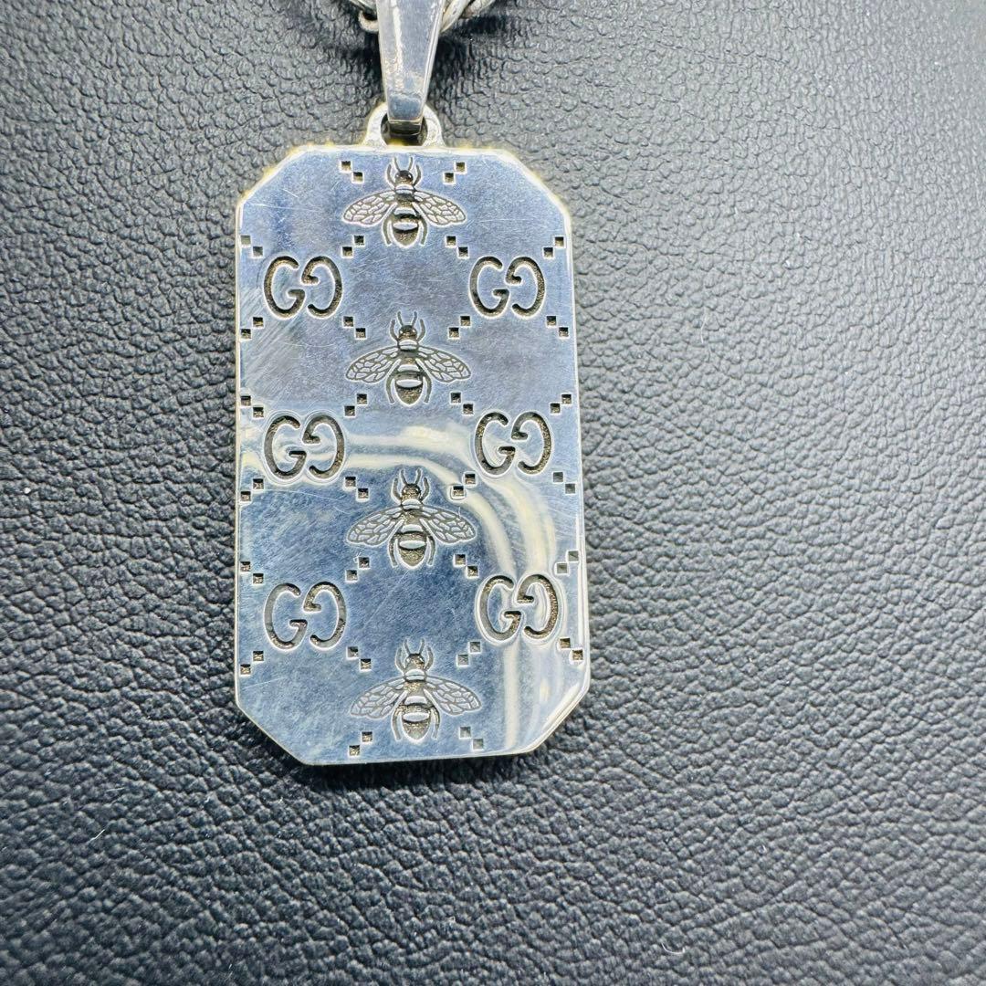 ✨グッチ✨GUCCI✨ドッグタグ✨GG &ビー✨エングレービング✨ネックレス✨