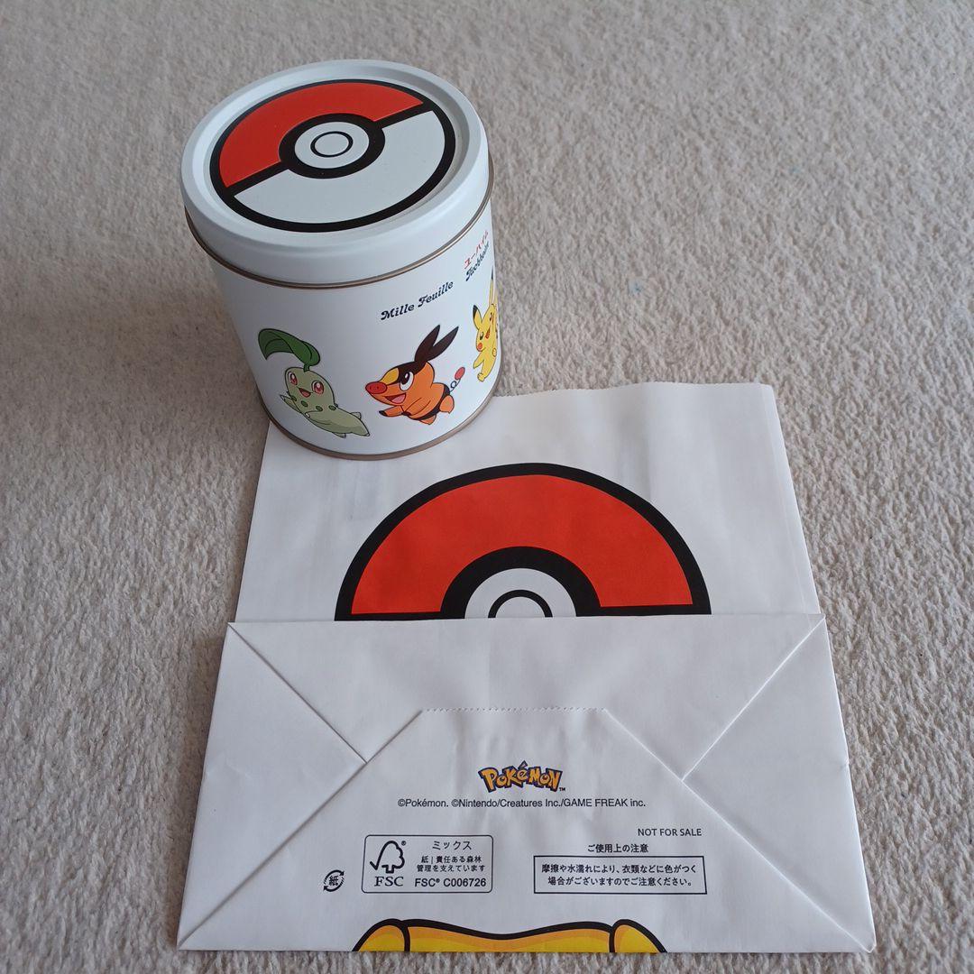 タイムセール❣️【美品】ポケモンデザイン 空き缶とショッパーセット