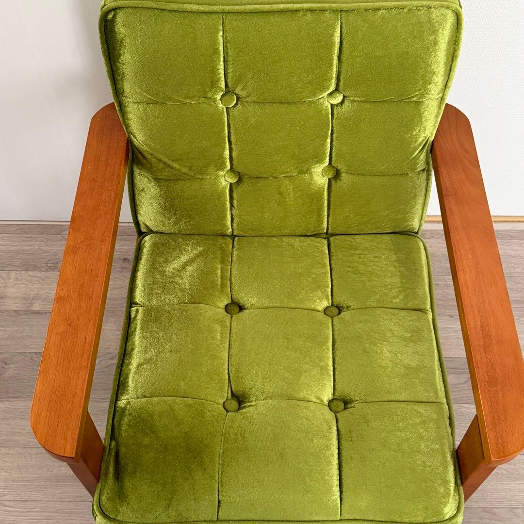 レトロ グリーン 1人掛けソファ