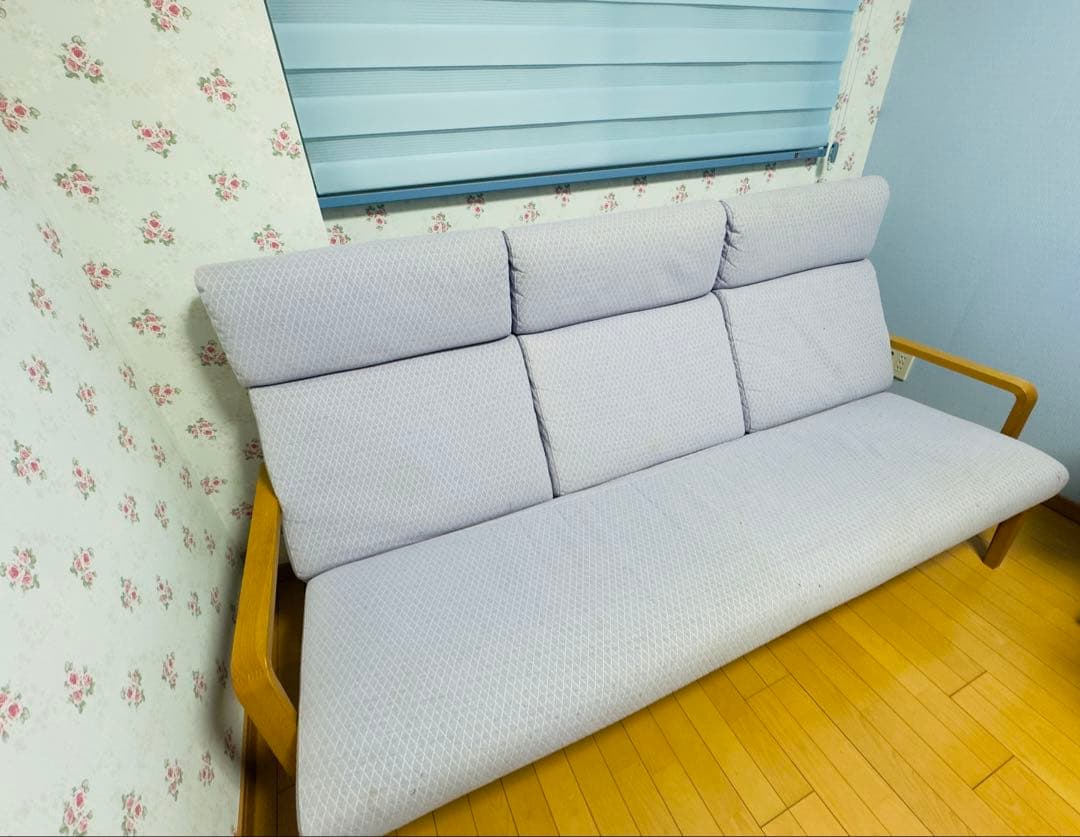 カリモク 3人掛ソファ WU4603 限定色(キルト・ラベンダー) 長椅子