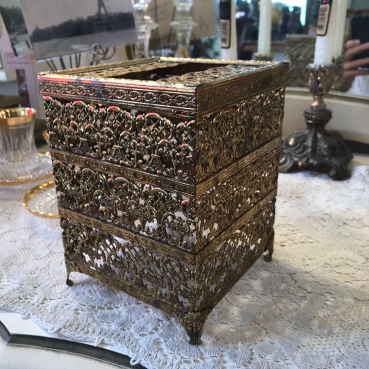 アメリカアンティーク 50s～ティッシュケース　USA/ フランスヨーロッパ