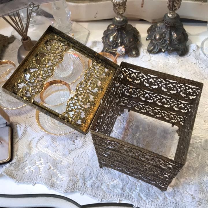 アメリカアンティーク 50s～ティッシュケース　USA/ フランスヨーロッパ