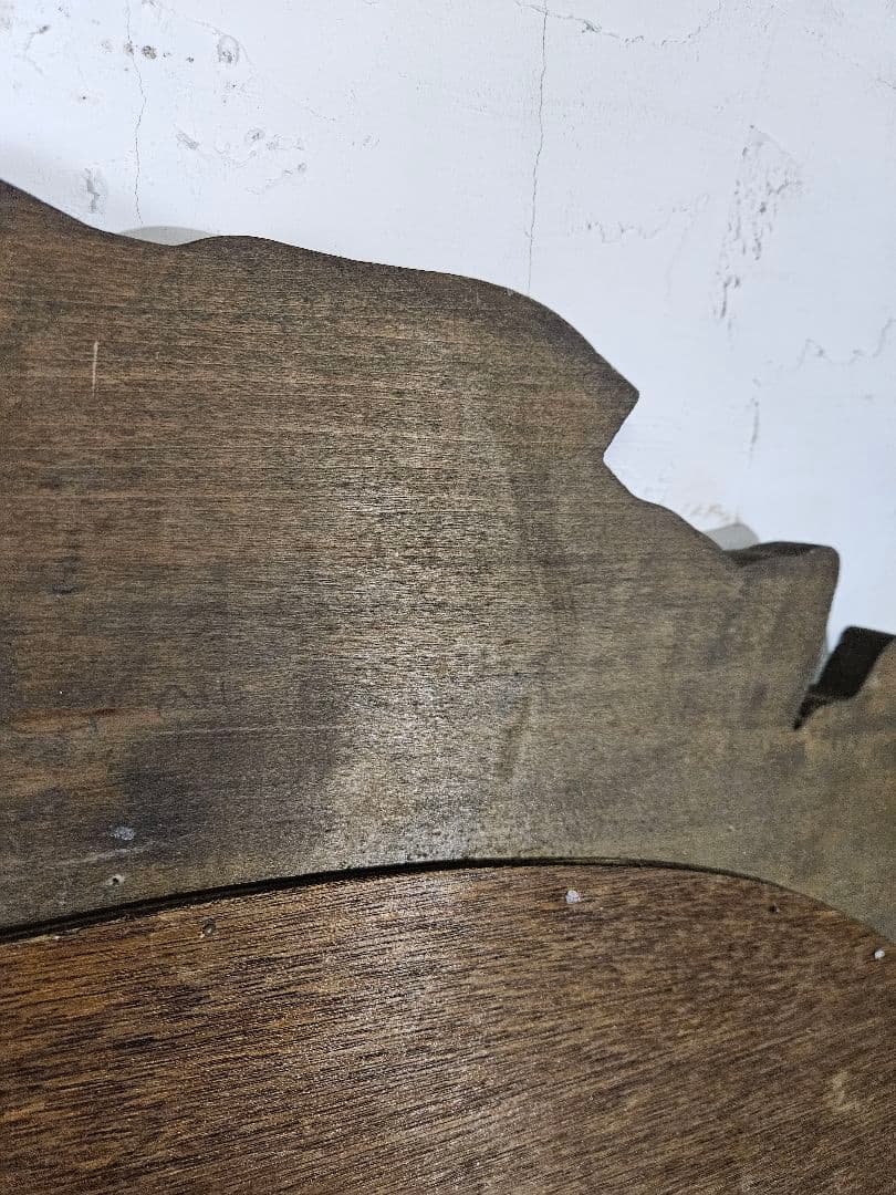 アンティーク 木彫り 薔薇のウォールミラー 壁掛け鏡 大型 花柄 オーバル型